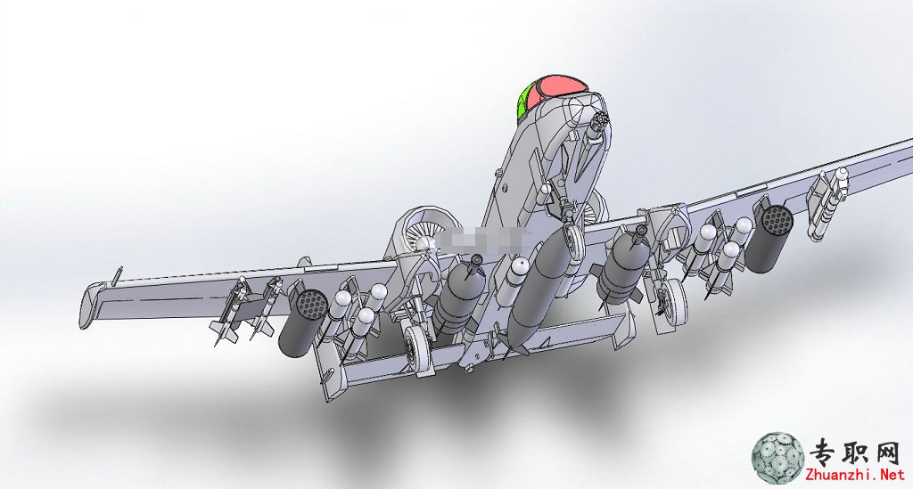 SolidWorks A10攻擊機3D模型