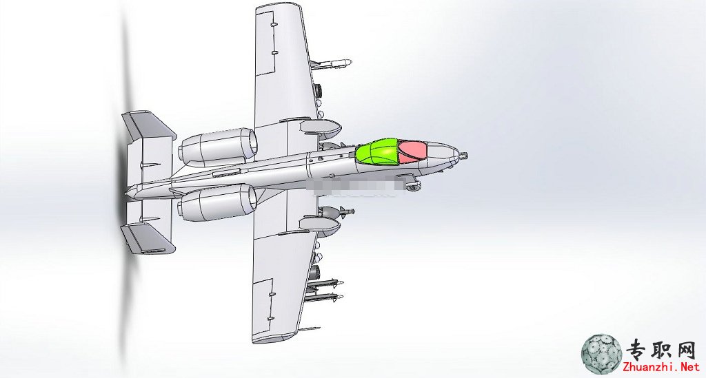 SolidWorks A10攻擊機3D模型