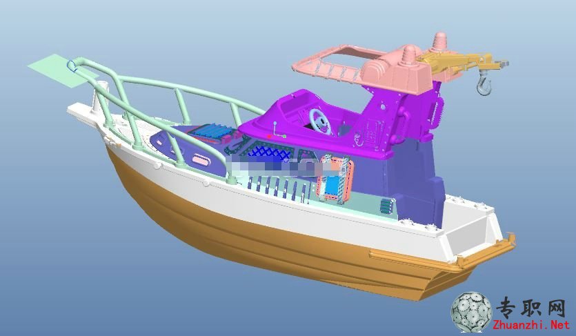 ProE捕鯨船3D模型