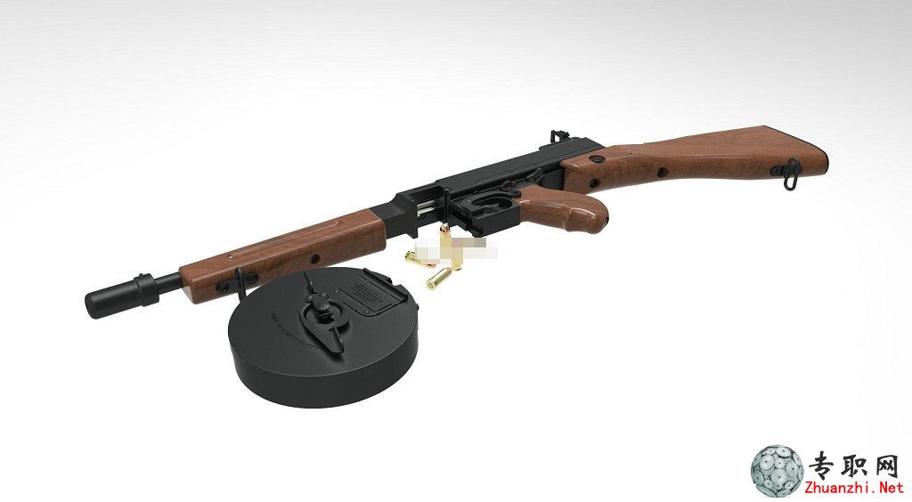 SolidWorks Thompson沖鋒槍3D模型