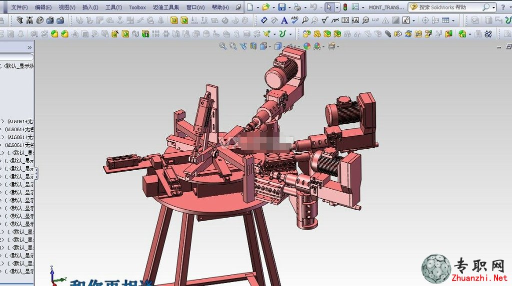 SolidWorks圓盤式鉆孔機3D模型