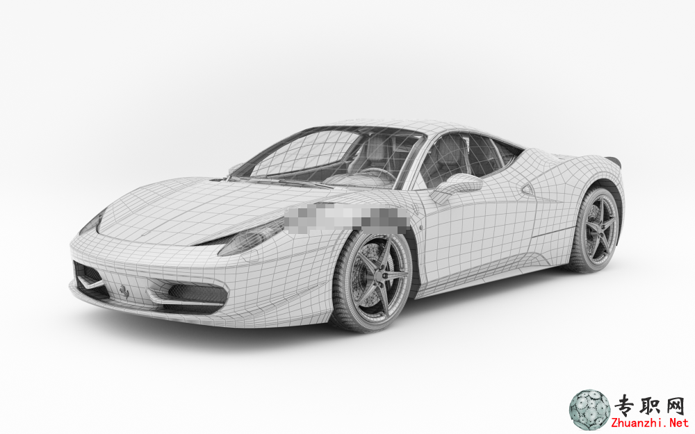 3DS Max 法拉利458雙門跑車3D模型