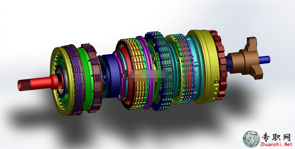 SolidWorks奔馳自動變速箱3D模型