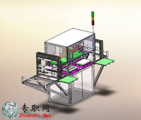 雙工位熱壓機、非標自動化設備3D模型