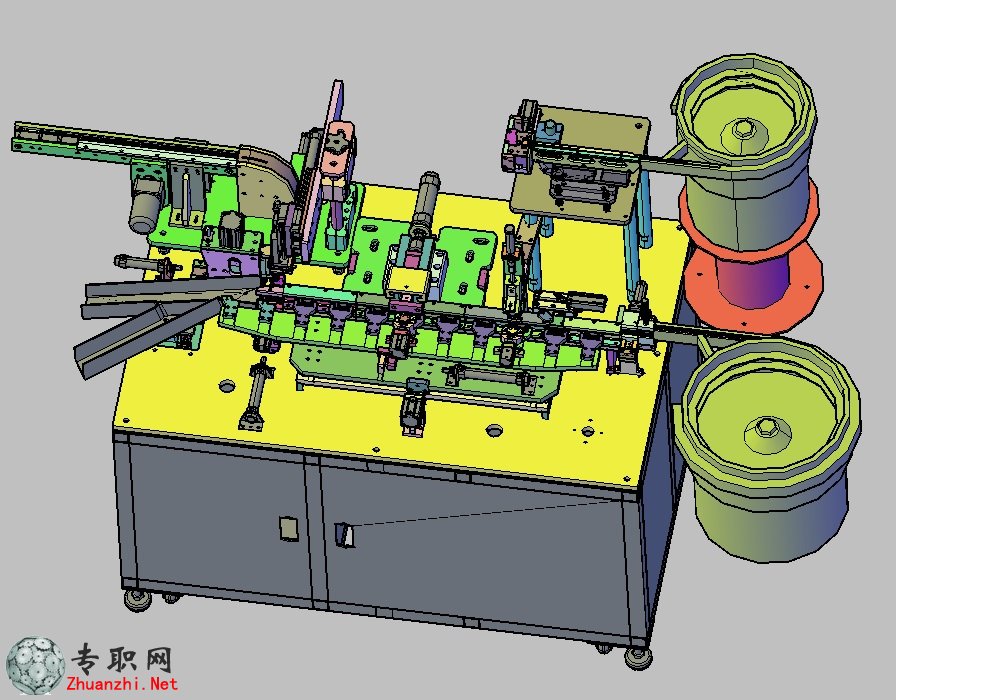 鐵扣機總裝立體圖3D模型 機械圖紙