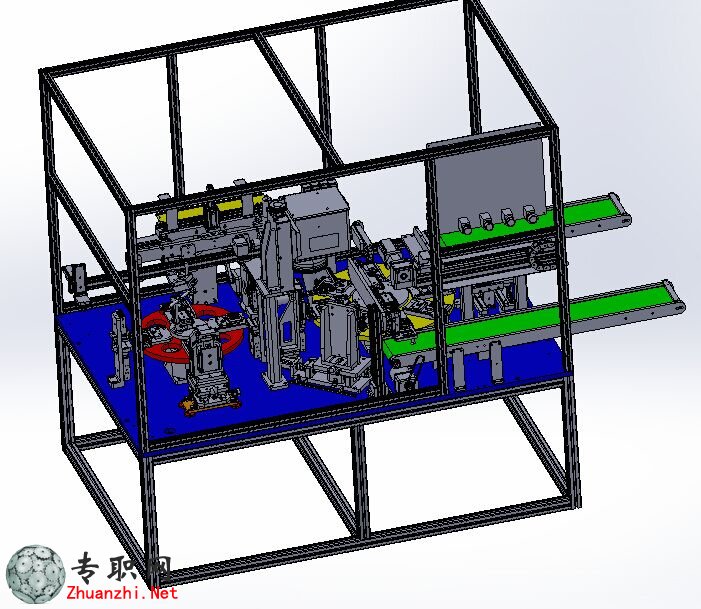 自動上下料凸輪分切機(jī)、非標(biāo)全自動化設(shè)備3D模型