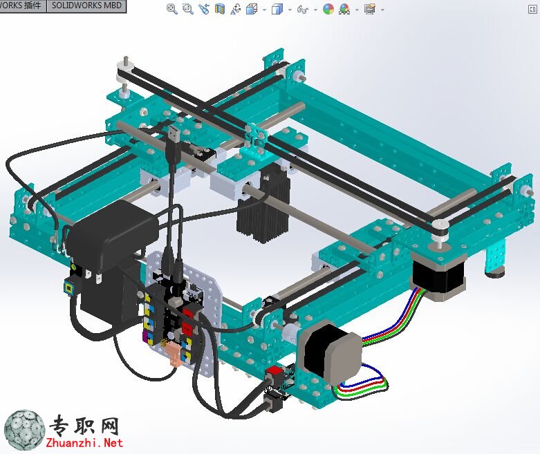 小型XY激光雕刻機、非金屬材料雕刻機3D模型
