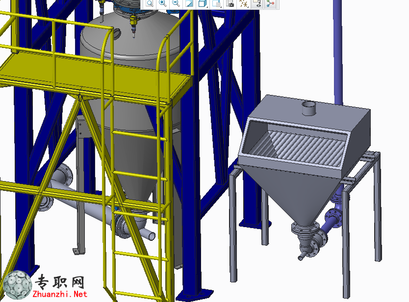 料倉粉體輸送設(shè)備3D模型