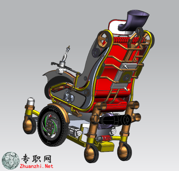 蒸汽朋克輪椅3D模型