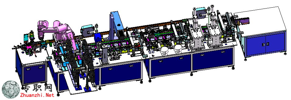 非標全自動組裝焊接機3D模型